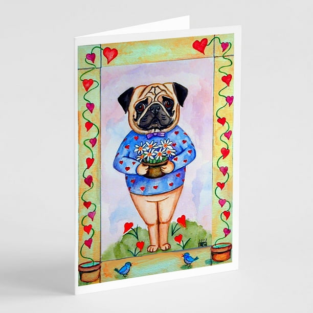 Pack of 5 Pug Birthday Cards